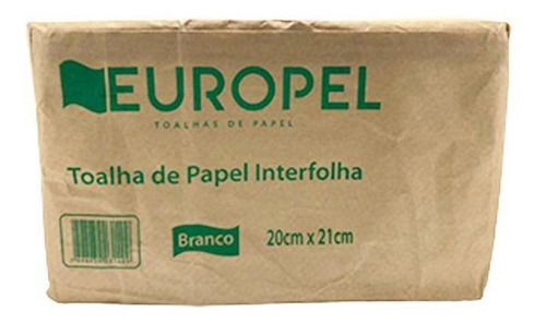 1.000 Papel Toalha Interfolha Refil Suporte Branco Europel