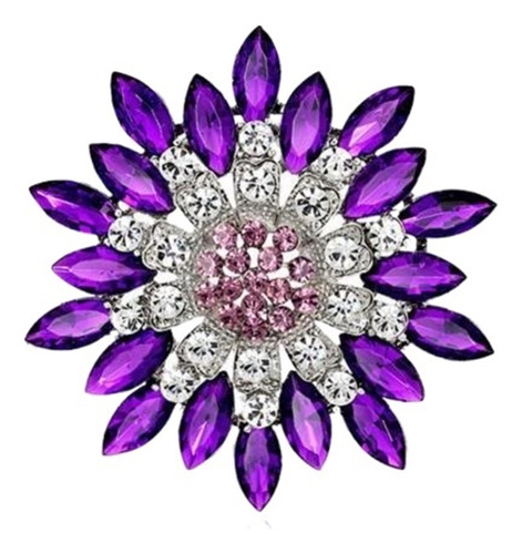Calidad Broches Flores For Mujer, Ramo Diamantes Cristal