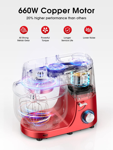 9.5 Qt Double Many Kuccu Stande Mequer, 6 Velocidades Con Ba