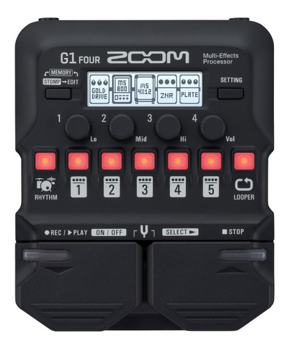 Zoom G1 Four Pedal Multiefecto Para Guitarra Electrica