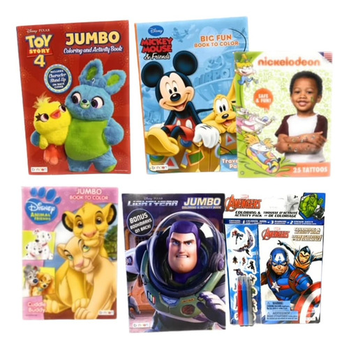 Colorng Book Activity Set 4 Libros 25 Pc Play Play Tattoos C