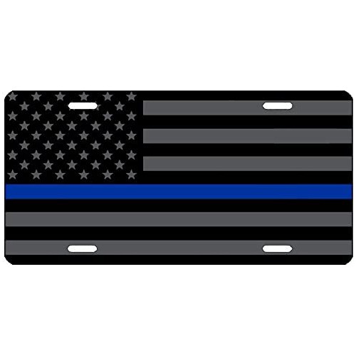 Placa De Matrícula Bandera Thin Blue Line Blue Lives M...