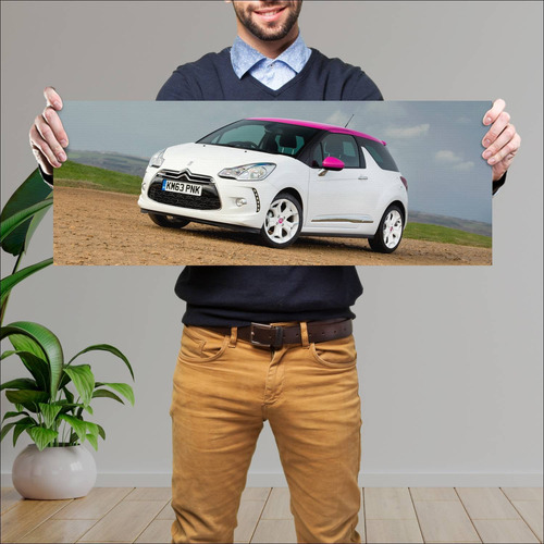 Cuadro 30x80cm Auto 2014 Citroen Ds3 Dstyle Pink 55