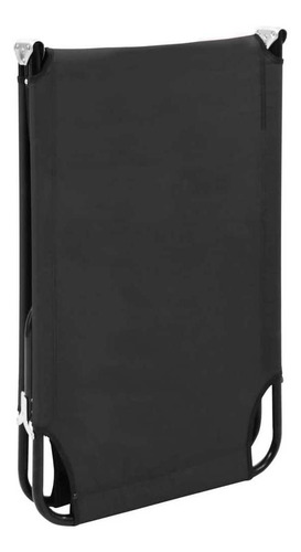 Camastro Plegable Acero Negro
