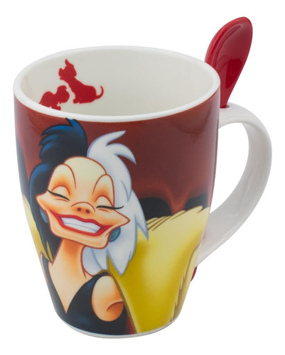 Set 2 Tazas Porcelana Con Cuchara Villanas