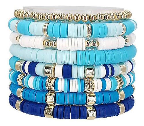 Kit De Pulseras Con Cuentas De Arcilla, Cuentas Planas De A