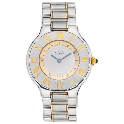 Eslabon Para Reloj Cartier Must 21 3 Generacion Acero Dorado