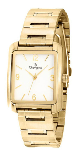 Relógio Champion Unissex Quadrado Dourado Ch22466h