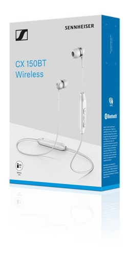 Audífono Sennheiser Cx 150bt Wt Bluetooth 5.0 10 Hrs De Uso