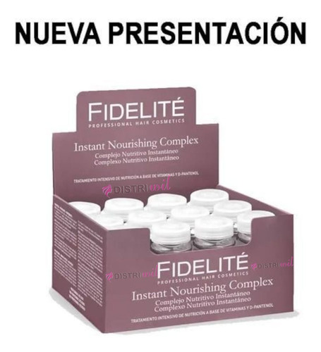Caja De Ampollas Complejo Nutritivo X12 Unidades Fidelite Recupera la Nutricion Natural A Tu Cabello Suavidad Antifrizz Hidratacion Brillo Humectacion Reparacion Reestructurante