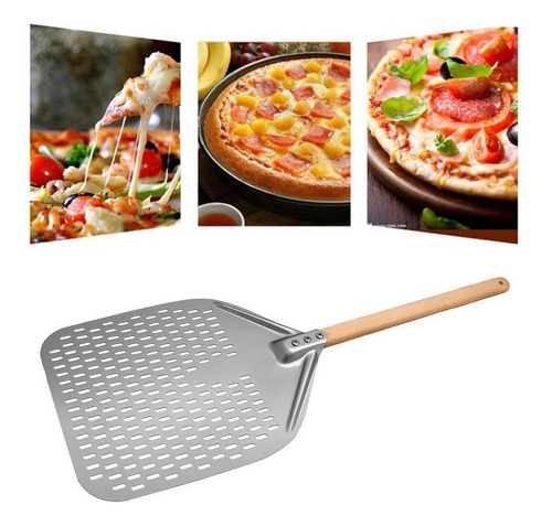 Espátula De Pizza Perfurada Com Revestimento Duro Espess