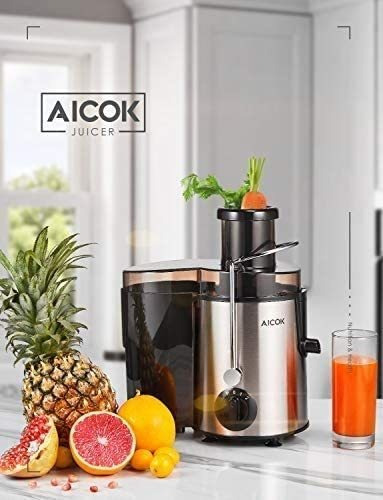 Exprimidor Y Extractor De Jugos Aicok Libre De Bpa, De Acero
