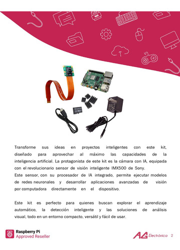 Kit Camara Ia Raspberry 4 2gb Vision Artificial Con Ejemplos