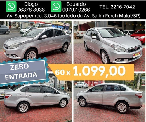 Fiat Grand Siena 1.6 2014 Essence Flex 4p Zero De Entrada