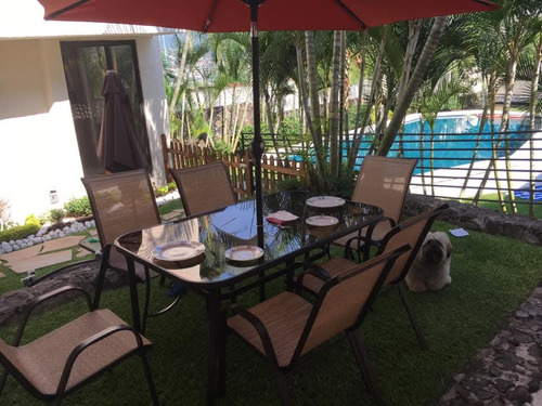 Se Renta Casa Amplia, Amueblada, En Condominio Con Alberca, 3 Recamaras, Jardin, Jacuzzi, Estacionamiento En Burgos, Cuernavaca. Urge.