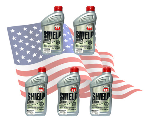 (5 Pzas) Aceite Para Motor Sintético. Choice 10w-30