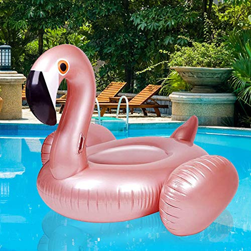 Flotador Inflable Gigante Para Piscina De Flamenco Con Válvu