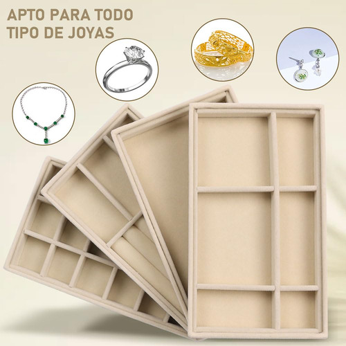 Joyería Multifuncionales Caja, 8 Piezas Bandeja De Joyería