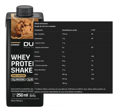 Whey Protein Shake 250ml - Cookies - Dux