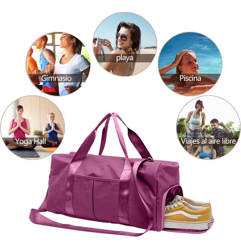 Imagen 6 de 7 de Bolso Deportivo Para Viaje Tela Impermeable Gym
