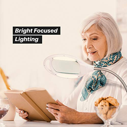 Lampara De Pie Con Lupa - Lupa Con Luz Brillante Para Lectur