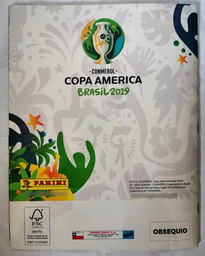 Sobre Sellado Álbum Copa América Brasil 2019 