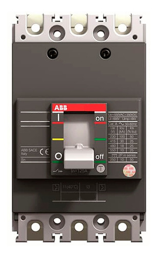 Disjuntor Caixa Moldada Tripolar 125a 10ka 240/415v Abb