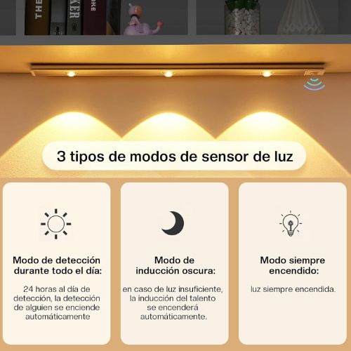 Luz Barra Led Pared Sensor Movimiento Cocina Closet 60 Cm