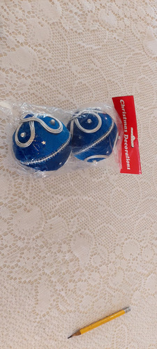X Mas Bambalina Navidad Con Pasamanería Y Lentejuel Set De 2