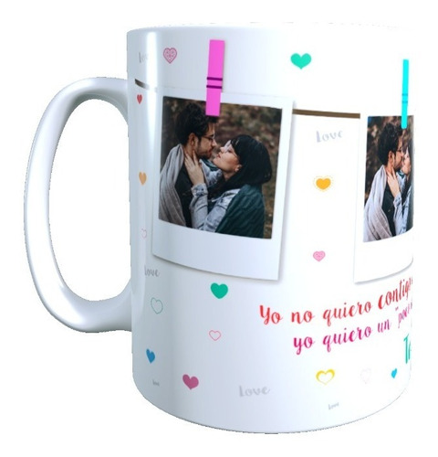 Taza Personalizada Con Fotos Regalo Dia San Valentin Amor 