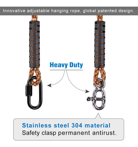 Kit De Correa Para Silla De Hamaca Con Cuerda De Columpio