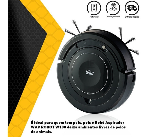 Imagem 2 de 5 de Robô Aspirador Robot W100 Bivolt Wap Vap
