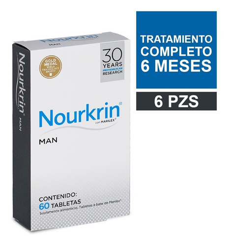 Nourkrin Man Tratamiento Completo Anticaída Hombre 60 Tabs 