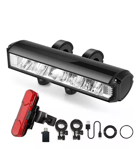 Luz LED frontal para bicicleta con batería de 8000mAh 3000 lúmenes