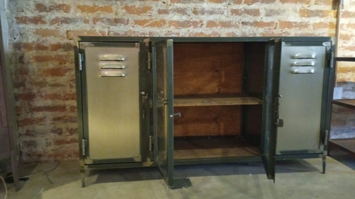Imagen 5 de 10 de Mueble De Chapa Estilo Industrial Aparador Vajillero