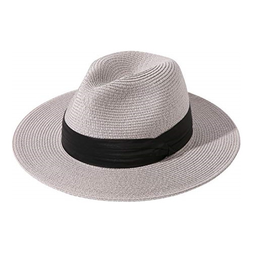 Sombrero De Paja Panamá De Ala Ancha  Plegable Para Mujer