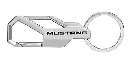 Ford Mustang Plata Mosquetón Metal Clave Cadena Ipick Image