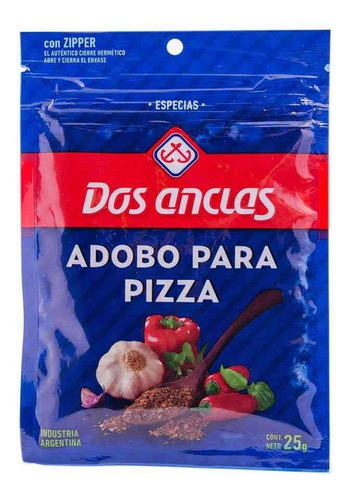 Dos Anclas Adobo Para Pizza Paquete De 25 Grs