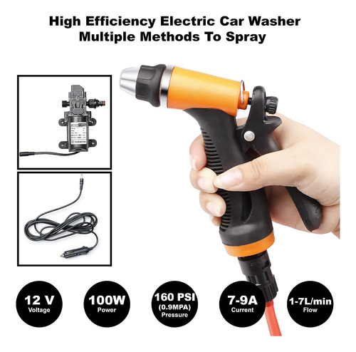 Lavadora De Presión Automóvil Portátil De 12v 100w 1...