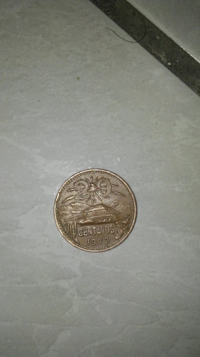 Moneda Mula De 20 Centavos Piramide 1973
