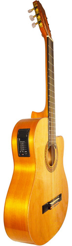 La Sevillana Ms-71ceq Guitarra Electroacústica Diestro Nat Color Dorado Oscuro Material Del Diapasón Palo De Rosa