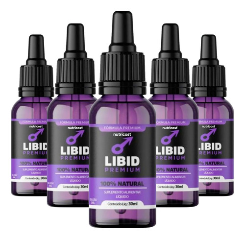 2 Suplemento Alimentar Em Gotas Libid Premium 30ml Tonico Roxo