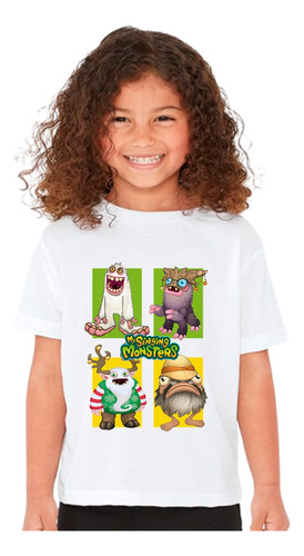 Playera My Singing Monster Para Niños Talla Suave Y Liviana