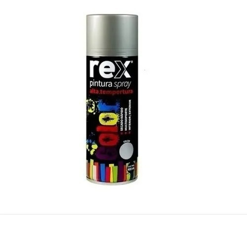 Pintura Spray Aluminio Para Alta Temperatura 400ml Rex 