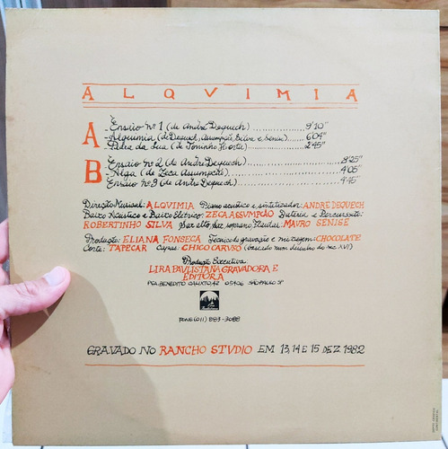 Imagem 2 de 4 de Lp Alquimia Mauro Senise André Dequech Robertinho Silva Zeca
