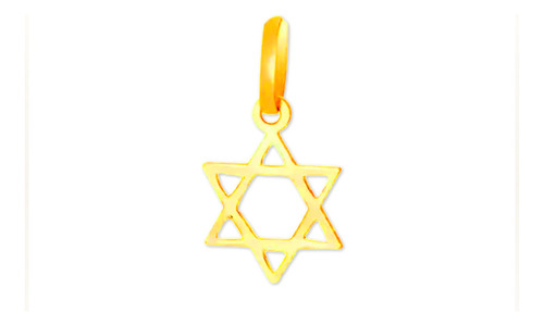 Pingente Estrela De Davi Ouro 18k 18mm Judaísmo Israel David