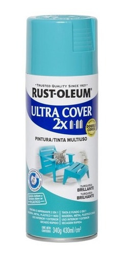 Spray Aerosol Ultra Cover 2x Turquesa Brillante Rust Oleum
