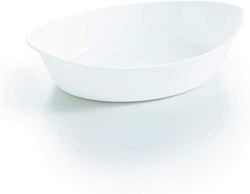 Refractario De Vidrio Opal Blanco Para Horno Ovalado