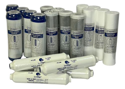 5 Kit Repuestos Cartuchos Ósmosis Inversa, Etapa 1-2-3 Y 5