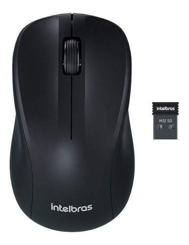 Mouse Sem Fio Msi 50 Intelbras Com Dongle Plug&play Cor Preto